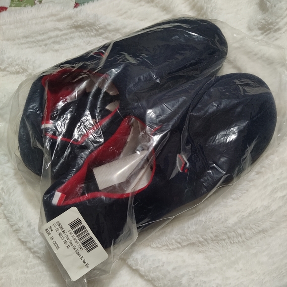 NWT Men's Polar Fleece Navy Blue Slippers, Size XL (13-14) - Picture 4 of 6